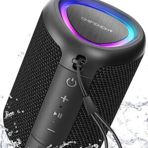 Black Bluetooth Speaker with LED Lights